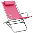 VIDAXL - vidaXL Chaises à bascule lot de 2 Acier Rose - vignette
