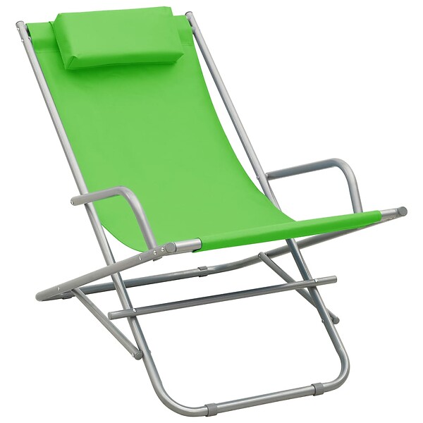 VIDAXL - vidaXL Chaises à bascule lot de 2 Acier Vert - large