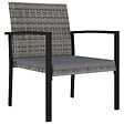 VIDAXL - vidaXL Chaises à manger de jardin lot de 4 Résine tressée Gris - vignette