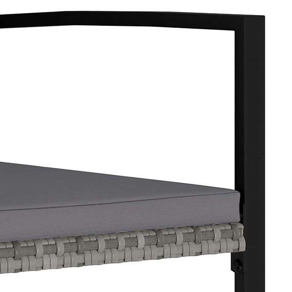VIDAXL - vidaXL Chaises à manger de jardin lot de 4 Résine tressée Gris - large