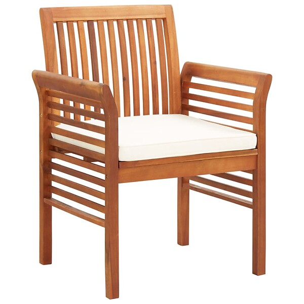 VIDAXL - vidaXL Chaises à manger de jardin et coussins lot de 2 acacia massif - large