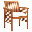 VIDAXL - vidaXL Chaises à manger de jardin et coussins lot de 2 acacia massif - vignette