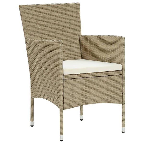 VIDAXL - vidaXL Chaises manger de jardin lot de 2 Résine tressée Beige - large