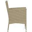 VIDAXL - vidaXL Chaises manger de jardin lot de 2 Résine tressée Beige - vignette