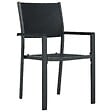 VIDAXL - vidaXL Chaises de jardin lot de 4 Noir Plastique Aspect de rotin - vignette