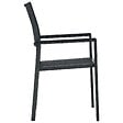 VIDAXL - vidaXL Chaises de jardin lot de 4 Noir Plastique Aspect de rotin - vignette