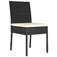 VIDAXL - vidaXL Chaises à manger de jardin lot de 4 Résine tressée Noir - vignette