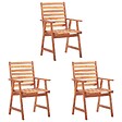 VIDAXL - vidaXL Chaises à manger d'extérieur lot de 3 Acacia massif - vignette