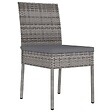 VIDAXL - vidaXL Chaises à manger de jardin lot de 4 Résine tressée Gris - vignette