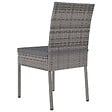 VIDAXL - vidaXL Chaises à manger de jardin lot de 4 Résine tressée Gris - vignette