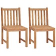 VIDAXL - vidaXL Chaises de jardin lot de 2 Bois de teck solide - vignette