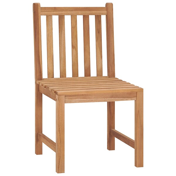 VIDAXL - vidaXL Chaises de jardin lot de 2 Bois de teck solide - large