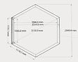 HABRITA - Habillage bois hexagonal - 2,35 x 1,84 x 0,71 m  - spas et piscines - vignette