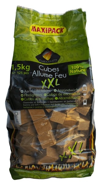 CHEMINETT - Allume feu cubes bois xxl sac de 1.5 kg - large