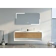 DISTRIBAIN - Meuble de salle de bain Portofino 1400 Blanc et Bois Naturel - vignette