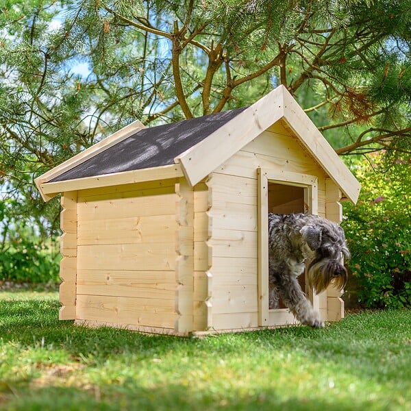 TIMBELA - Petite niche pour chien - H80 x 76 x 99 cm / 0,43 m2 - Timbela M401 - large