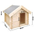 TIMBELA - Petite niche pour chien - H80 x 76 x 99 cm / 0,43 m2 - Timbela M401 - vignette