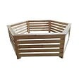 HABRITA - Habillage bois hexagonal - 2,63 x 2,09 x 0,71 m - spas et piscines - vignette