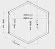 HABRITA - Habillage bois hexagonal - 2,63 x 2,09 x 0,71 m - spas et piscines - vignette