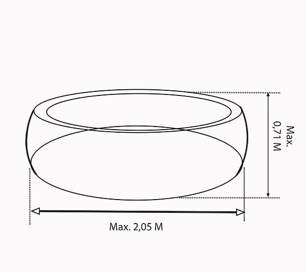 HABRITA - Habillage bois hexagonal - 2,63 x 2,09 x 0,71 m - spas et piscines - large