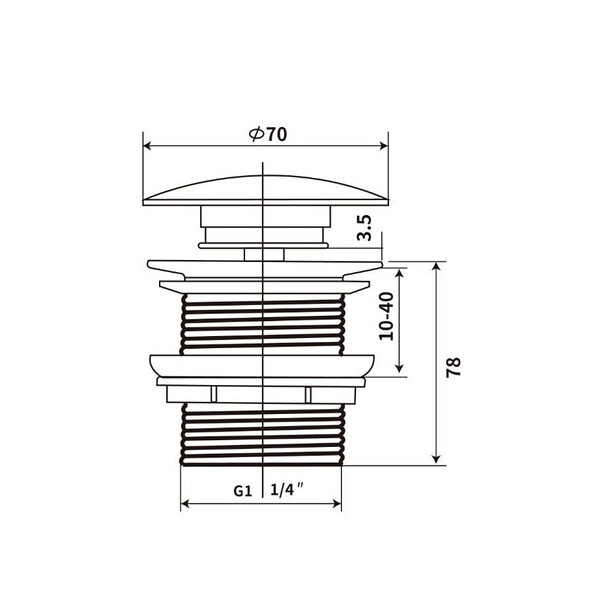 SWISS AQUA TECHNOLOGIES - Bonde à écoulement libre Infinitio 5/4" sans trop-plein pour lavabos et vasques, rose mat (PZATKAPM) - large