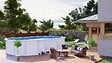 GRE - Piscine ovale acier Atlantis - Blanc - L.527xH.132xP.327cm - vignette