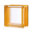 GLASSBLOCKS - Luxfera Mini brique de verre 15x15x8 cm, Orange transparent brillant (MGSAPR) - vignette