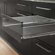 EMUCA - Tiroir extérieur Vertex avec réglages 3D hauteur 131mm, 40kg, profondeur 550mm, Acier, Gris anthracite - vignette