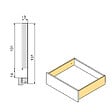 EMUCA - Tiroir extérieur Vertex avec réglages 3D hauteur 131mm, 40kg, profondeur 350mm, Acier, Peint en blanc - vignette