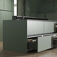 EMUCA - Tiroir extérieur Vertex avec réglages 3D hauteur 178mm, 40kg, profondeur 450mm, Acier, Gris antracite - vignette