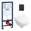 GROHE - Grohe Pack WC Bâti-support RapidSL + Cuvette suspendue + Abattant  + Plaque Noir mat (RAPIDSL-O.NOVO49-KF0) - vignette