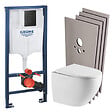 GROHE - Pack WC Bâti-support RapidSL + WC suspendu + Plaque Noir mat + Set de montage (RAPIDSL-FUSIONTQ-KF0-SABO) - vignette