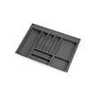 EMUCA - Range-couverts Optima pour tiroir universel, module 700mm, Plastique, Gris antracite - vignette
