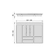 EMUCA - Range-couverts Optima pour tiroir universel, module 700mm, Plastique, Gris antracite - vignette