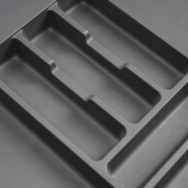 EMUCA - Range-couverts Optima pour tiroir universel, module 700mm, Plastique, Gris antracite - large