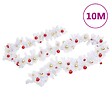 VIDAXL - vidaXL Guirlande de Noël décorée avec boules Blanc 10 m - vignette