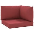 VIDAXL - vidaXL Coussins de palette lot de 3 rouge bordeaux tissu oxford - vignette