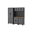 VITO - Armoire modulaire Meubles d'atelier Garage L1.95m HT 2.00m 8 Eléments Modulables Gris Anthracite Pré-montés VITO - vignette