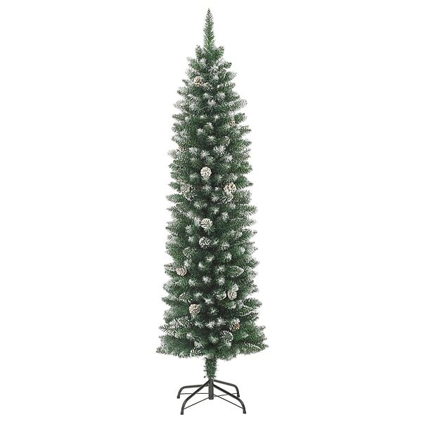 VIDAXL - vidaXL Sapin de Noël artificiel mince avec support 210 cm PVC - large