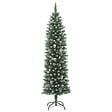 VIDAXL - vidaXL Sapin de Noël artificiel mince avec support 210 cm PVC - vignette