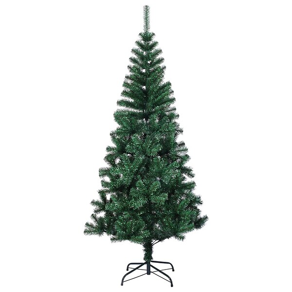 VIDAXL - vidaXL Sapin de Noël artificiel pointes iridescentes Vert 210 cm PVC - large