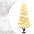 VIDAXL - vidaXL Arbre de Noël hélicoïdal pré-éclairé avec pot blanc 120 cm PVC - vignette