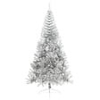 VIDAXL - vidaXL Demi sapin de Noël artificiel avec support argenté 240 cm PET - vignette