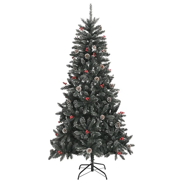 VIDAXL - vidaXL Sapin de Noël artificiel avec support Vert 210 cm PVC - large