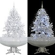 VIDAXL - vidaXL Arbre de Noël neigeux avec base de parapluie Blanc 140 cm - vignette