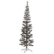 VIDAXL - vidaXL Sapin de Noël étroit Noir 210 cm - vignette