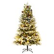 VIDAXL - vidaXL Sapin de Noël pré-éclairé et pommes de pin vert 195cm PVC et PE - vignette