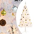 VIDAXL - vidaXL Arbre de Noël artificiel pré-éclairé avec boules blanc 180 cm - vignette