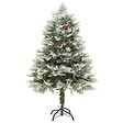 VIDAXL - vidaXL Sapin de Noël pré-éclairé et pommes de pin vert 150cm PVC et PE - vignette