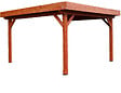 HABRITA - Auvent en bois Ombra - Marron - L.354xl.354cm - vignette